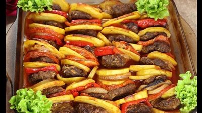 طريقة عمل صينية كفتة بالبطاطس