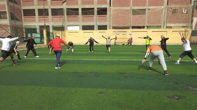 مباريات كرة قدم و تمرينات لياقة بدنية بكفر الشيخ