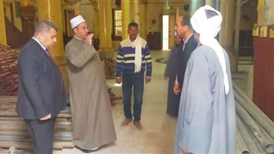 سكرتير بنى سويف يتفقد أعمال صيانة وتجديد مسجد عمر بن عبد العزيز
