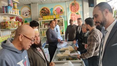 ضبط سلع غذائية مجهولة المصدر في حملة تفتيشية بكفر الشيخ