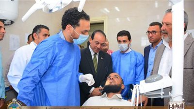 تزايد إقبال الأهالى على قافلة جامعة طنطا الطبية فى السلوم