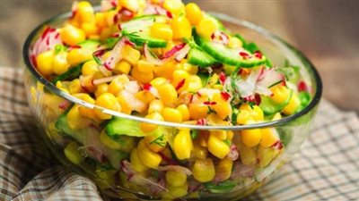 طريقة عمل سلطة خضار بالذرة| غنية بالحديد ومضادات الأكسدة