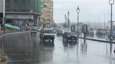 لليوم الثاني.. أمطار رعدية غزيرة تضرب الإسكندرية