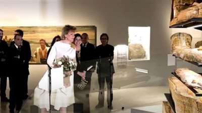 ملكة بلجيكا تفتتح معرض مصر الفرعونية ببروكسل| فيديو