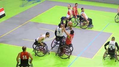 منتخب مصر تفوز على الاردن فى البطولة العربية السله بالكراسى المتحركة