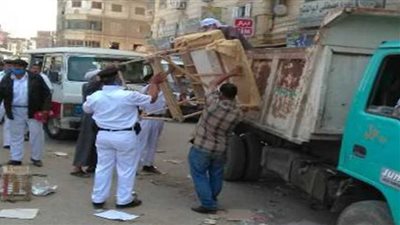 جهاز دمياط الجديدة ينفذ حملة لإزالة الإشغالات
