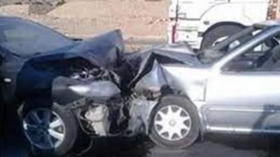 إصابة شخصين في حادث تصادم بالمنيا