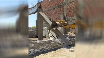 إزالة أعمدة خرسانية ببساتين الإسماعيلية