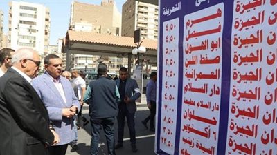 آمنة وراشد يتفقدان مواقف السرفيس بميدان الجيزة (صور)