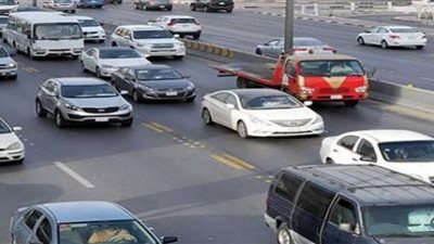 الحالة المرورية أعلى كوبري أكتوبر