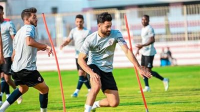 تقسيمة مطولة للاعبي الزمالك في التمرين