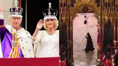 ملاك الموت يقتحم حفل تتويج تشارلز الثالث ملك بريطانيا|شبح مرعب يفزع العالم