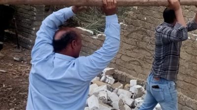 إزالة التعديات على الأراضي الزراعية بطامية في الفيوم