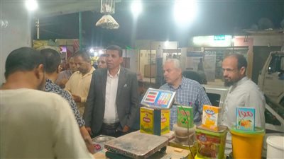 حملة تموينية مكبرة علي المحال التجارية بسمالوط 