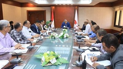 بحث الموقف التنفيذي لمشروع البنية التحتية للمناطق الصناعية غرب طهطا