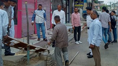 إزالة التعديات ورفع الإشغالات بأبشواي في الفيوم 