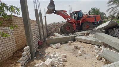 إزالة 8 حالات تعدٍّ على أراضي أملاك دولة بالمنيا 