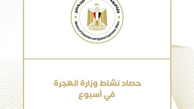 حصاد نشاط وزارة الهجرة خلال أسبوع (انفوجراف) 