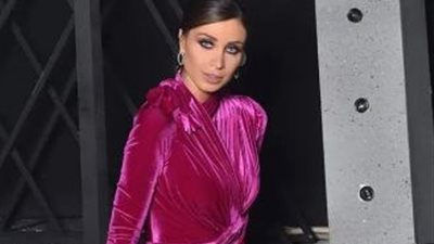 أنابيلا هلال تنافس عارضات الأزياء بالأحمر المثير (صور)