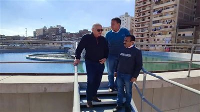 رئيس مياه القناة يتابع أعمال تطهير بيارات المحطات وشبكات الصرف الصحي 
