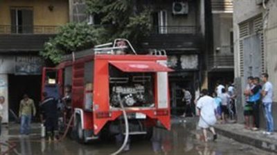 انتداب المعمل الجنائي لمعاينة حريق محل هواتف في فيصل