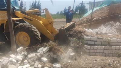  تنفيذ 13 قرار إزالة تعديات علي أراضي الدولة في بيلا بكفر الشيخ 