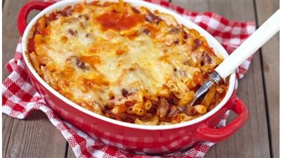 مكرونة بشاميل بدون لحمة خطوة بخطوة