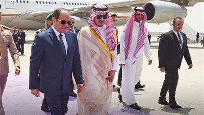 استقبال الرئيس السيسي في السعودية (شاهد)