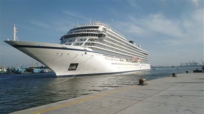 917 سائحًا يصلون ميناء بورسعيد على متن الباخرة Vaiking Mars 