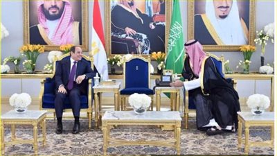 السيسي يبحث ملفات مهمة مع ولى العهد السعودى على هامش قمة جدة