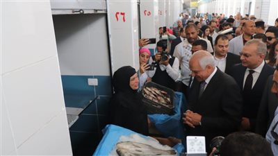 محافظ الجيزة يفتتح سوق السمك الحضاري بالمنيب 