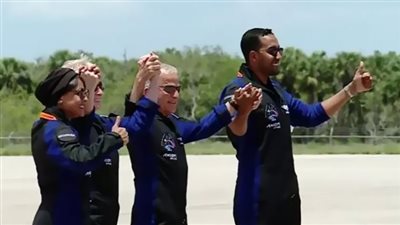 وصول رائدى الفضاء السعوديين إلى مكان انطلاق رحلة الفضاء (شاهد)