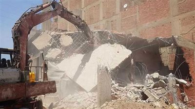 إزالة التعديات على الأراضي الزراعية بمركز القصاصين بالإسماعيلية 