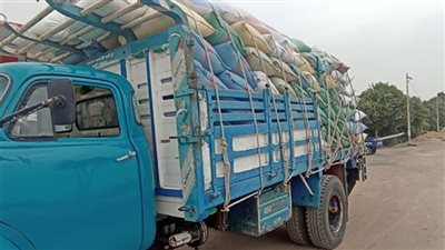 ضبط 7 سيارات محملة بـ 65 طن قمح محلى بأسيوط