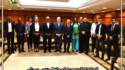 الأمين العام لبنك التنمية الأفريقي يقدم الشكر لمحافظ جنوب سيناء على براعه التنظيم وكرم الضيافه