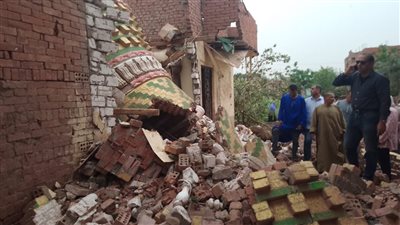 بسبب سوء الأحوال الجوية.. انهيار مأذنة مسجد بالقليوبية 