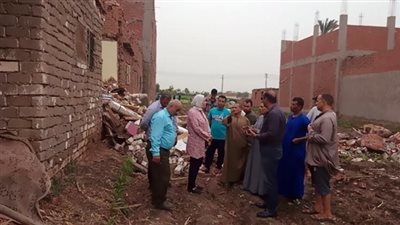 سقوط مئذنة مسجد بالقليوبية والمتهم العاصفة الترابية 