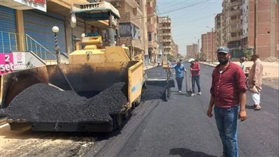 إستكمال خطة رصف ورفع كفاءة الطرق بالمنيا 