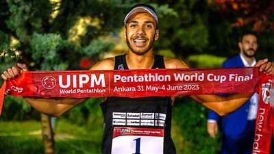 مهند شعبان.. ابن المؤسسة العسكرية يحصل على ذهبية كأس العالم للخماسى الحديث