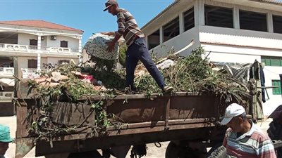 رفع 30 طن قمامة ومخلفات زراعة بمصيف رأس البر