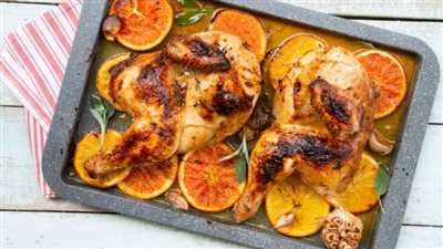  طريقة تحضير دجاج مشوي بصوص البرتقال