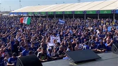 جمهور إنتر ميلان يشعل نهائي دوري أبطال أوروبا مبكرًا