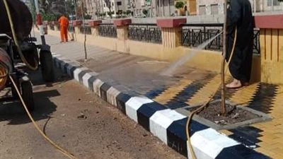 تكثيف أعمال النظافة ورفع الإشغالات بمحيط لجان الثانوية بالشرقية 
