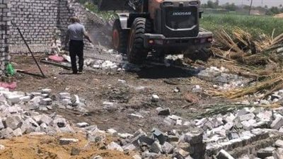 إزالة 355 حالة تعد على الأراضي في بني سويف 
