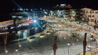 تجهيز ساحة المطاعم بمنطقة اللسان برأس البر لاستقبال المواطنين في عيد الأضحى 
