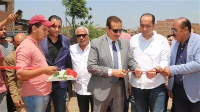 محافظ المنوفية يفتتح محطة رفع صرف صحي منشأة سلطان