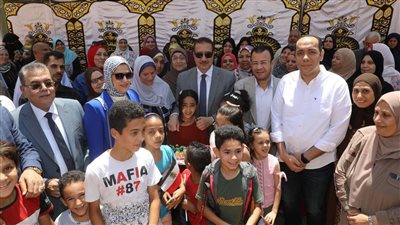 محافظ المنوفية يفتتح مدارس ابشيش الابتدائية والإعدادية بالباجور