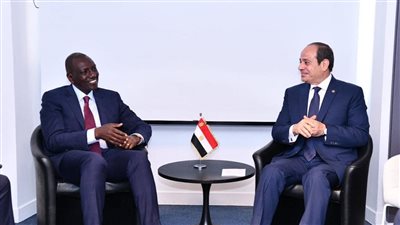السيسي: مصر تحرص على تعزيز العلاقات وترسيخ التعاون الاستراتيجي مع كينيا