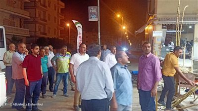 رئيس جهاز النوبارية الجديدة في جولة مسائية لمتابعة أعمال التطوير