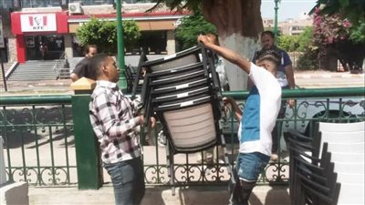 كورنيش النيل يتجمل خلال أيام عيد الأضحى بالمنيا